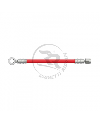 Stahlflex-Bremsleitung mit Ringöse und Überwurfmutter, rot 