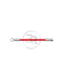 Stahlflex-Bremsleitung mit Ringöse und Überwurfmutter, rot 